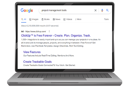 Primer Google oglašavanja u pretrazi